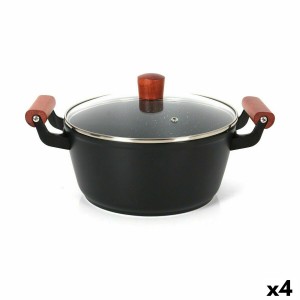 Kasserolle mit Glasabdeckung Quttin Doha 30 x 20 x 11 cm (4 Stück) ...