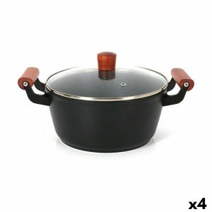 Kasserolle mit Glasabdeckung Quttin Doha 30 x 20 x 11 cm (4 Stück) ...