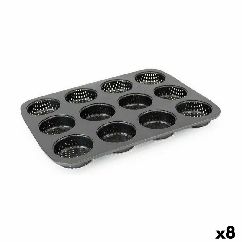Tartlets tin Quttin 29 x 22 x 2,2 cm Drilled 8 Units |  Decoration,...
