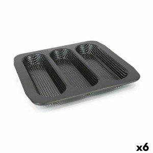 Baguette Mould Quttin Drilled 28 x 28 x 2,7 cm (6 Units) |  Decorat...