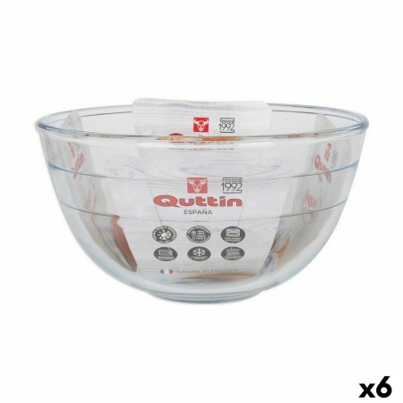 Bowl Quttin Quttin Glass 3,8 L Mixer (6 Units) |  Plates, platters ...