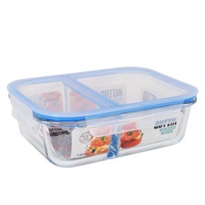 Lunchbox hermetisch Quttin 2 Fächer rechteckig 1,4 L (6 Stück) |  B...