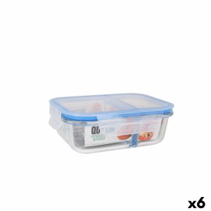 Hermetic Lunch Box Quttin 2 Compartments Rectangular 580 ml (6 Unit...