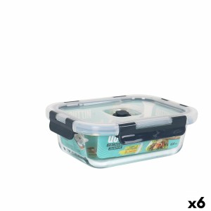 Hermetic Lunch Box Quttin Rectangular 600 ml (6 Units) |  Lunch box...