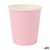 Set of glasses Algon Disposable Cardboard Pink 20 Pieces 120 ml (24...