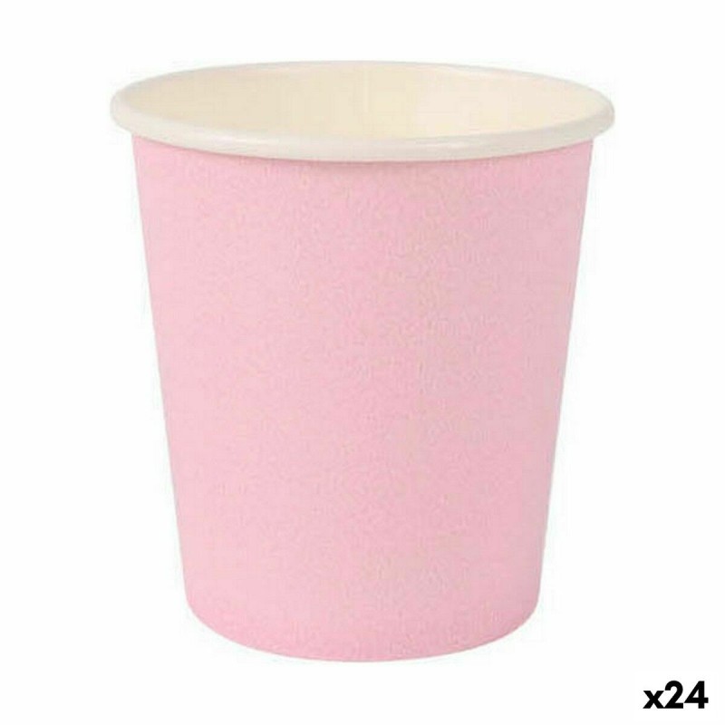 Gläserset Algon Einwegartikel Pappe Rosa 20 Stücke 120 ml (24 Stück...