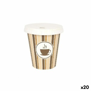 Set of glasses Algon With lid Disposable Coffee Cardboard 6 Pieces ...