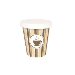 Set of glasses Algon With lid Disposable Coffee Cardboard 6 Pieces ...