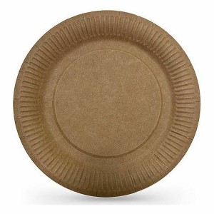 Plate set Algon Disposable kraft paper 12 Pieces 18 cm (24 Units) |...