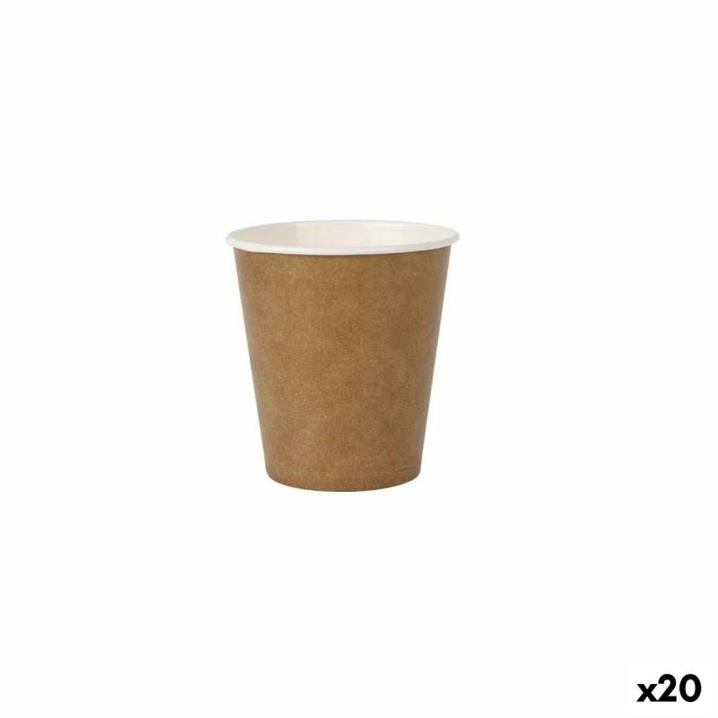 Set of glasses Algon Disposable kraft paper 50 Pieces 120 ml (20 Un...