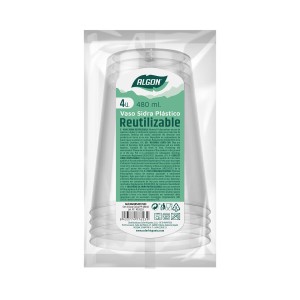 Set of reusable glasses Algon Cider Transparent 4 Pieces 480 ml (50...