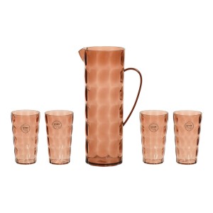Jug and glasses set EDM 869702 Brown Recycled plastic 5 Pieces |  G...