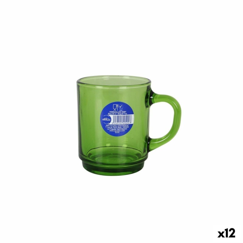 Cup Duralex Versailles Green 260 ml (12 Units) |  Cups and Thermose...