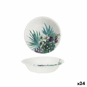 Geschirr-Set Algon Einwegartikel Pappe Tropical 6 Stücke 450 ml (24...