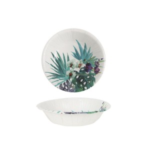Plate set Algon Disposable Cardboard Tropical 6 Pieces 450 ml (24 U...