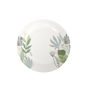 Geschirr-Set Algon Einwegartikel Pappe blumig 8 Stücke 23 cm (24 St...
