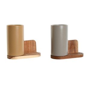Gefäß für Küchenutensilien Home ESPRIT Akazienholz Dolomite 20 x 9,...