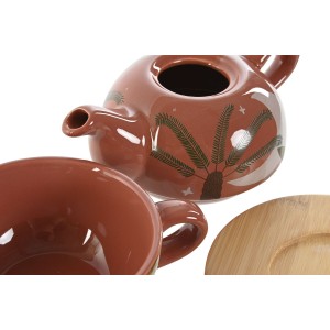 Teekanne Home ESPRIT Weiß Beige Terrakotta Hellrosa Dolomite 750 ml...