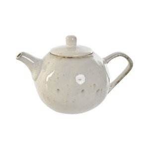 Teekanne Home ESPRIT Weiß Steingut 850 ml |  Gläser und Krüge   | C...