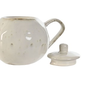 Teapot Home ESPRIT White Stoneware 850 ml |  Glasses, cups and jugs...