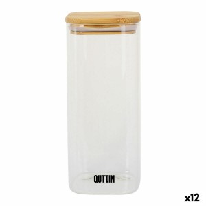 Lebensmittelbehälter Quttin Bambus Borosilikatglas 1 L (12 Stück) |...