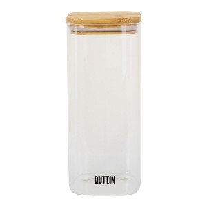 Lebensmittelbehälter Quttin Bambus Borosilikatglas 1 L (12 Stück) |...