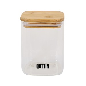 Lebensmittelbehälter Quttin Bambus Borosilikatglas 480 ml (12 Stück...