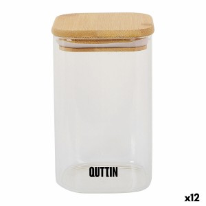 Récipient de Conservation des Aliments Quttin Bambou Verre Borosili...