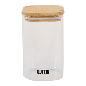Récipient de Conservation des Aliments Quttin Bambou Verre Borosili...