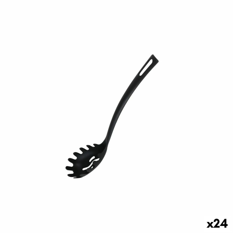 Pasta Spoon Quttin Nylon 29 x 5,5 cm Black (24 Units) |  Other acce...