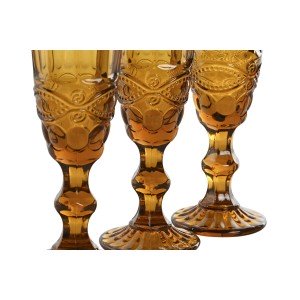 Gläsersatz Home ESPRIT Bernstein Kristall 150 ml (6 Stück) |  Gläse...