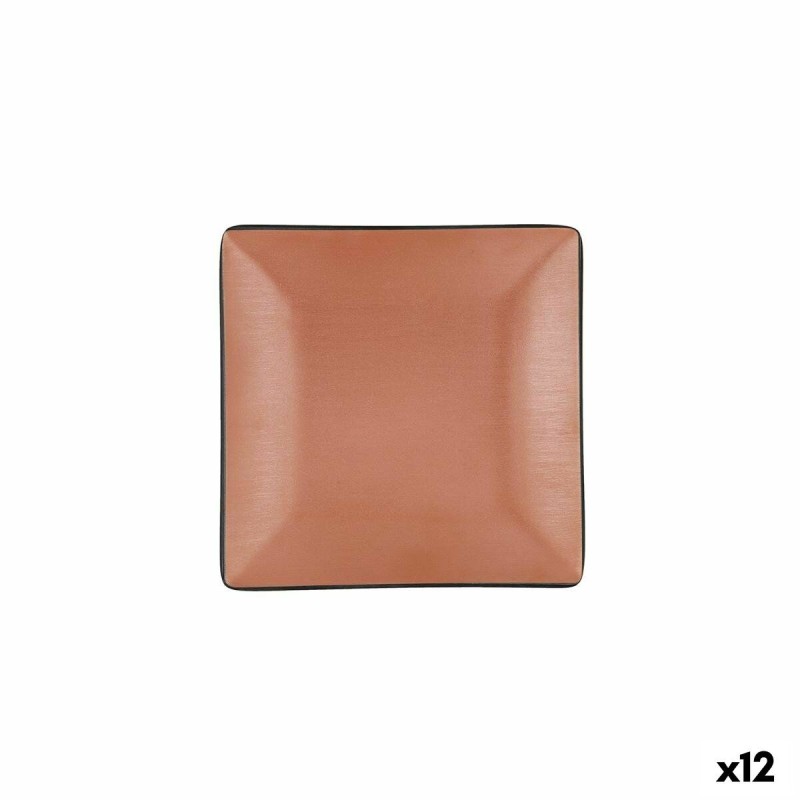 Flacher Teller Bidasoa Gio Braun Kunststoff 18 x 18 cm (12 Stück) |...