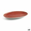 Snack tray Ariane Terra Red Ceramic Ø 26 cm (12 Units) |  Plates, p...