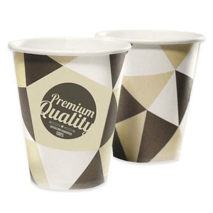 Set of glasses Maxi Products Brown Beige Cardboard 120 ml Disposabl...