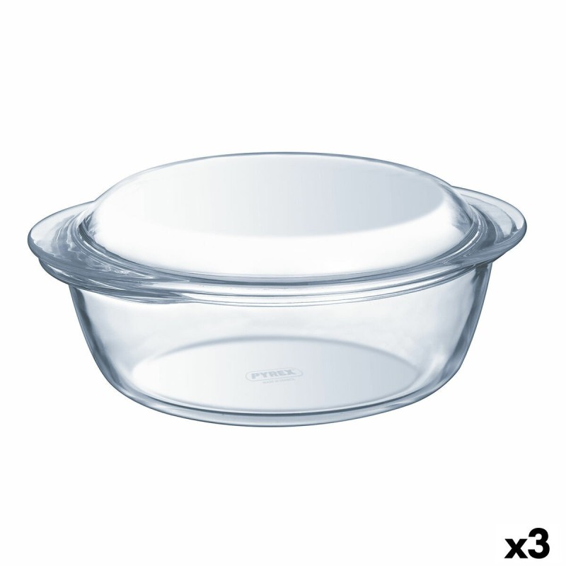 Topf mit Deckel Pyrex Essentials Durchsichtig 2,1 L (3 Stück) |  Pf...