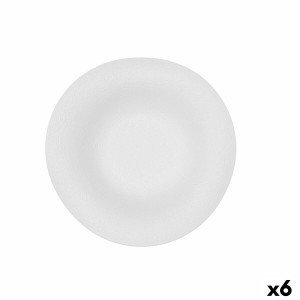 Nudelteller Bidasoa Fosil Weiß aus Keramik 21,9 x 21,3 x 6,8 cm (6 ...