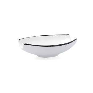 Bol Ariane Vital Filo Blanc Noir Céramique 19 x 13,5 cm (8 Unités) ...