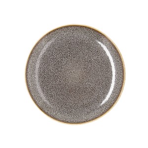Flat Plate Ariane Jaguar Freckles Brown Ceramic 21 cm (12 Units) | ...