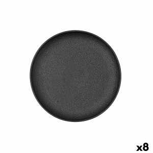 Flacher Teller Bidasoa Fosil Schwarz aus Keramik 21,3 x 21,2 x 2,2 ...