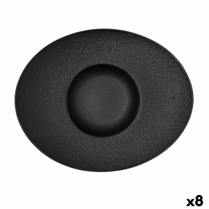 Deep Plate Bidasoa Fosil Black Ceramic Oval 27,3 x 22,2 x 5,7 cm (8...