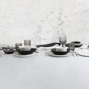 Deep Plate Bidasoa Fosil Black Ceramic Oval 27,3 x 22,2 x 5,7 cm (8...