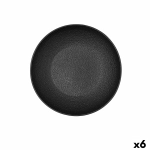 Assiette creuse Bidasoa Fosil Blanc Noir Céramique 21 x 21 x 4,7 cm...