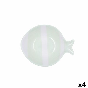 Bol Quid Kaleido Vert Céramique Poisson 15 x 13 x 4 cm (4 Unités) |...