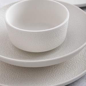 Bol Bidasoa Fosil Blanc Céramique 21,5 x 21,5 x 4,3 cm (8 Unités) |...