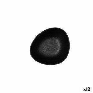 Bowl Bidasoa Fosil Black Ceramic Oval 14 x 12,4 x 4,8 cm (12 Units)...