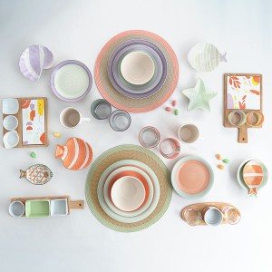 Assiette à dessert Quid Kaleido Vert Corail Céramique 19 cm (12 Uni...