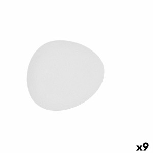 Flacher Teller Bidasoa Fosil Weiß aus Keramik Oval 22,8 x 20,1 x 2,...