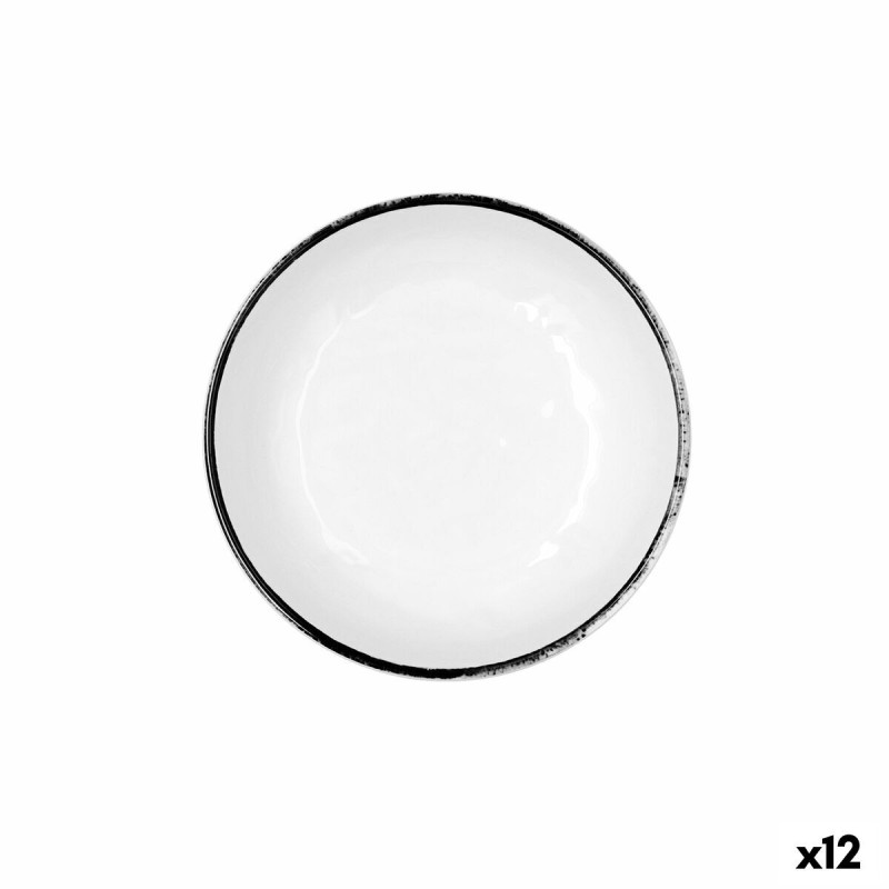 Schüssel Quid Select Filo Weiß Schwarz Kunststoff 16,6 x 5,8 cm (12...