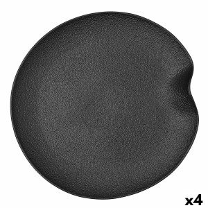 Snack tray Bidasoa Fosil Black Ceramic Aluminium Oxide 31,4 x 31,2 ...