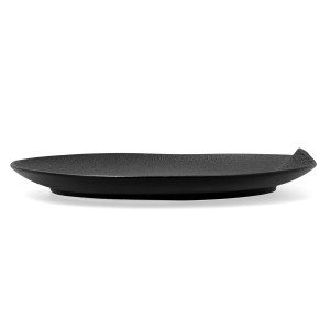 Snack tray Bidasoa Fosil Black Ceramic Aluminium Oxide 31,4 x 31,2 ...